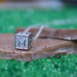 Silver pendant and chain SQUARE