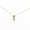 18ct yellow gold 0.40ct Natural diamond solitaire pendant with chain