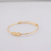 18ct yellow gold baby adjustable bangle - infinity design (3313110)