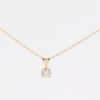 18ct yellow gold Natural 0.50ct soltaire diamond pendant with chain