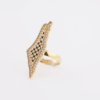 18ct yellow gold Palestine ring with cubic zirconia