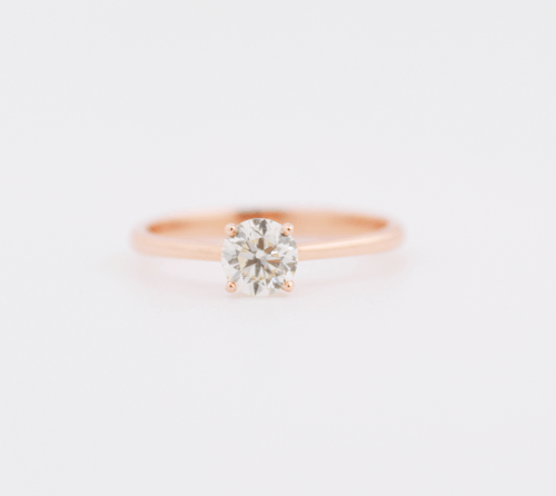 9ct Rose gold 0.50ct Natural diamond solitaire ring