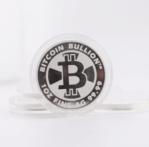1 Ounce Fine Silver Bitcoin medallion ( FINE AG99.99)