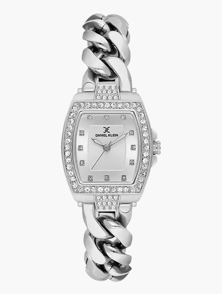 Ladies silver daniel klein with chain strap DK1137171