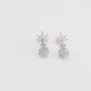 Silver drop earrings with cubic zirconia