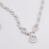 Silver Wedding style Necklace and earring set with cubic stones