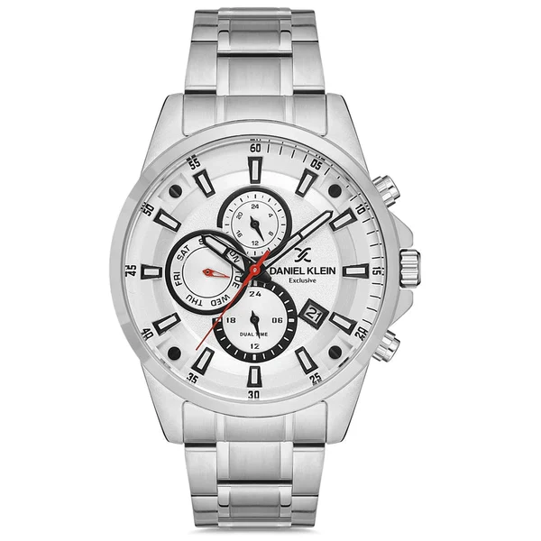 Gents Daniel Klein steel white dial DK110031