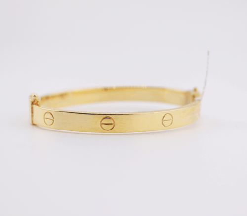 Silver Bangle bracelet with Goldplating