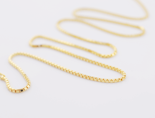 Silver 925 Goldplated box chain 45cm