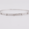 Silver cubic bangle bracelet