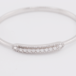 Silver 925 bangle bracelet with cubic stones