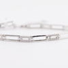Silver italian bracelet with cubic stones