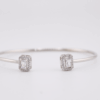 Silver 925 bangle bracelet with cubics