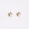18ct yellow gold flower stud earring