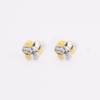 9ct yellow gold flower stud earrings