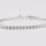 Silver tennis bracelet 2.5mm cubic stone, 18cm long