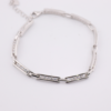 Silver Italian bracelet with cubics