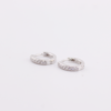 Silver hoop earrings small with cubics