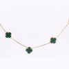 18ct yellow gold Clover chain 45cm (green3010470)